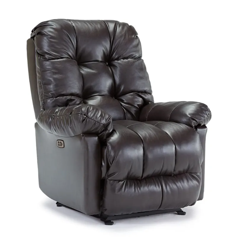 Leather/Vinyl Rocker Recliner