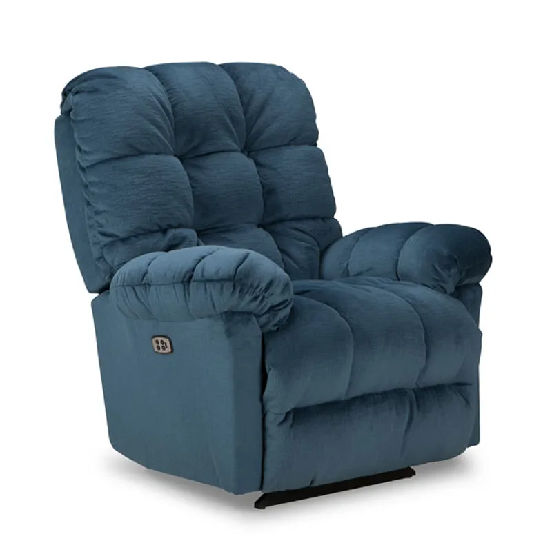 Leather/Vinyl Rocker Recliner