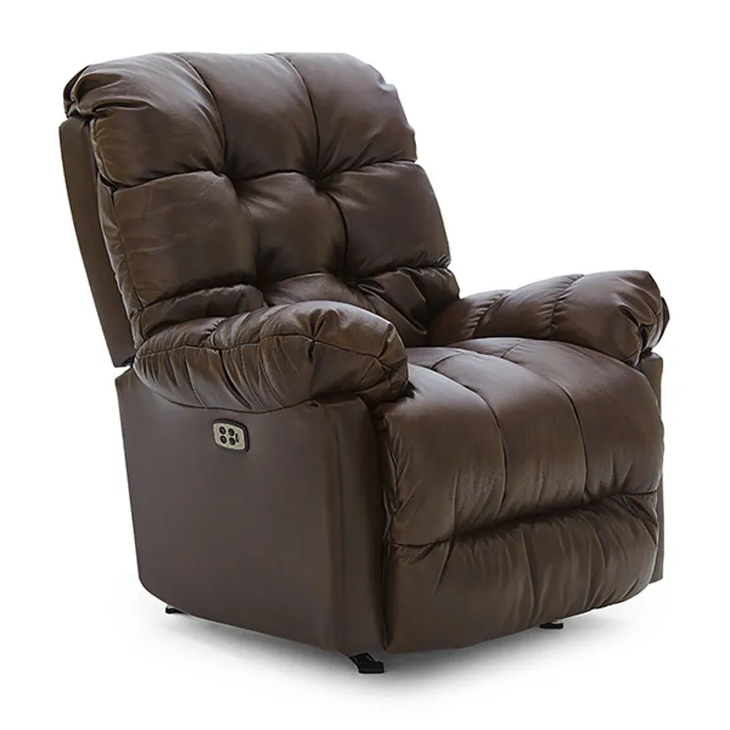 Leather/Vinyl Rocker Recliner