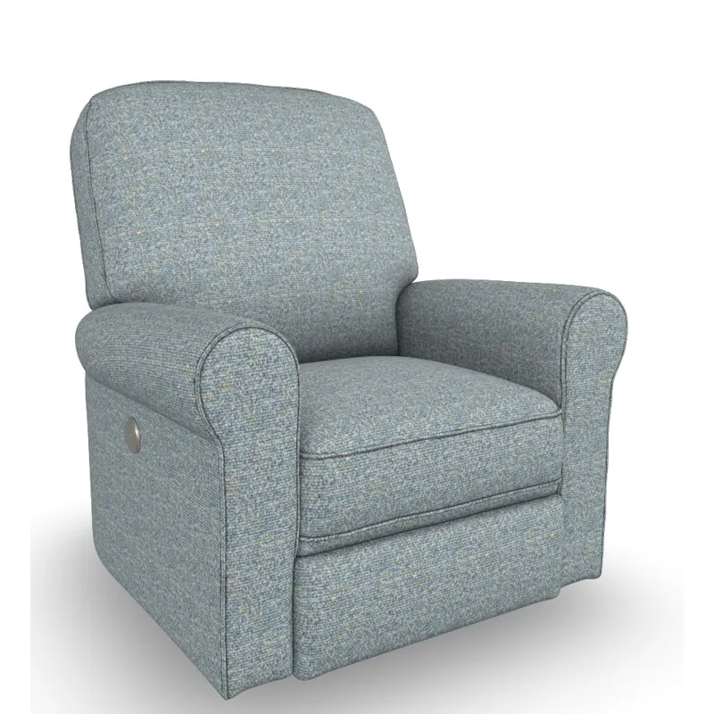 Josey Fabric Power Tilt Headrest Swivel Glider Recliner