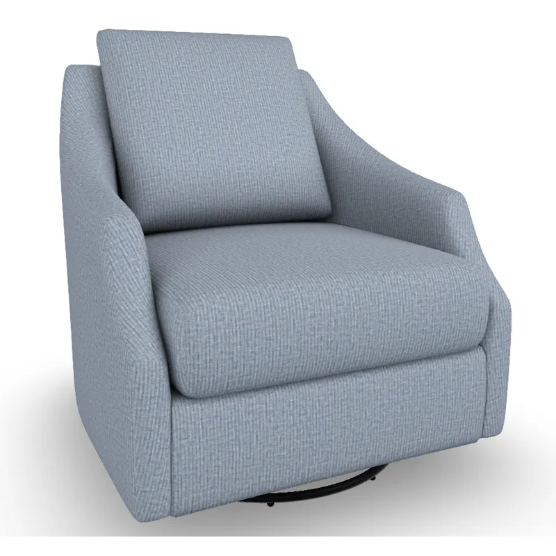 Flutter Fabric Swivel Glider Chair