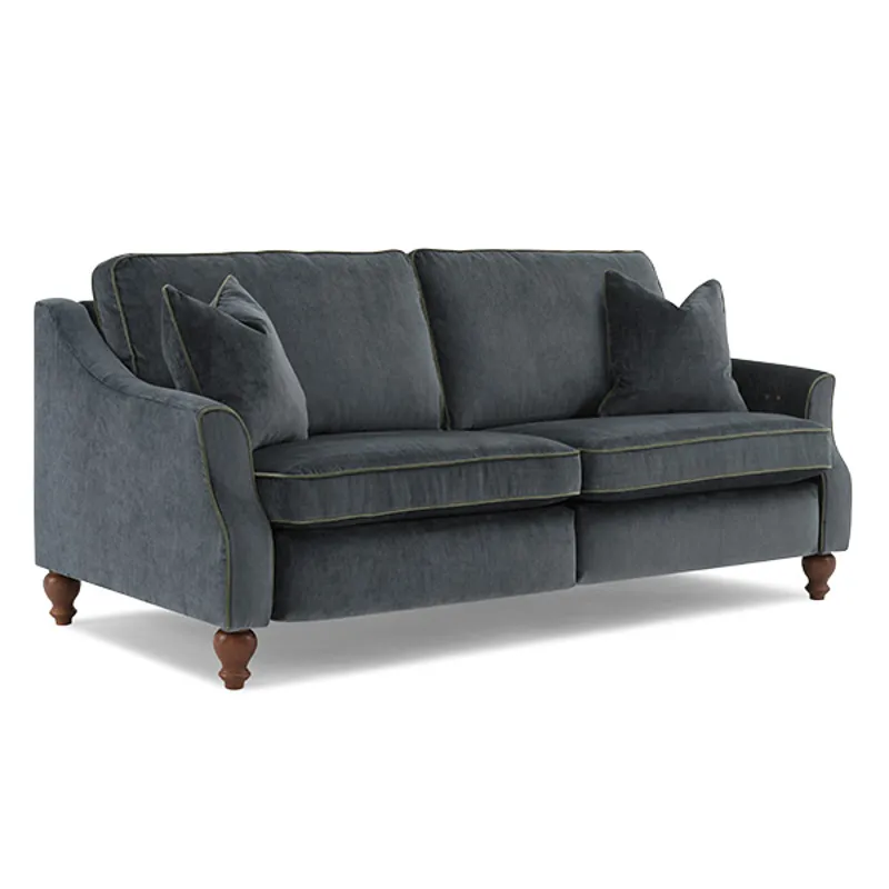 Adeline Fabric Incliner Sofa - Honey Birch