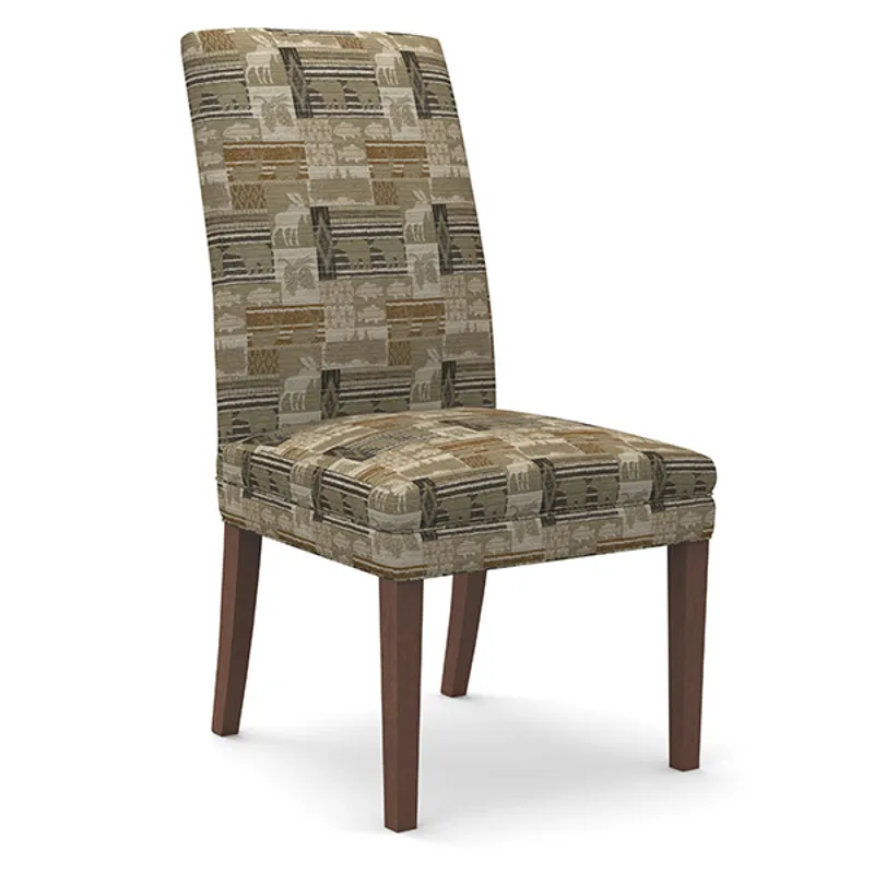 Fabric Dining Chair/1 Per Carton - Dark Walnut