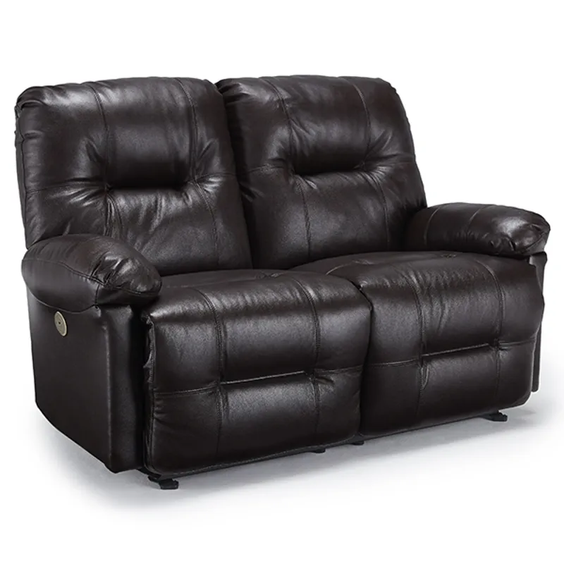 Leather/Vinyl Motion Loveseat