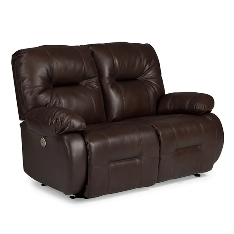 Fabric Power Tilt Headrest Space Saver Console Loveseat