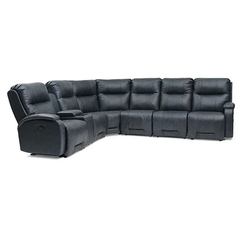 Maverly Leather/Vinyl Sectional Layout