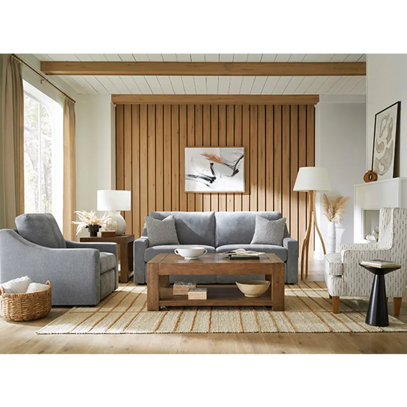 Leather/Vinyl Incliner Sofa