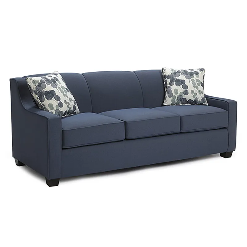 Fabric Queen Stationary Sofa Sleeper With Two(2 Pillows - Espresso