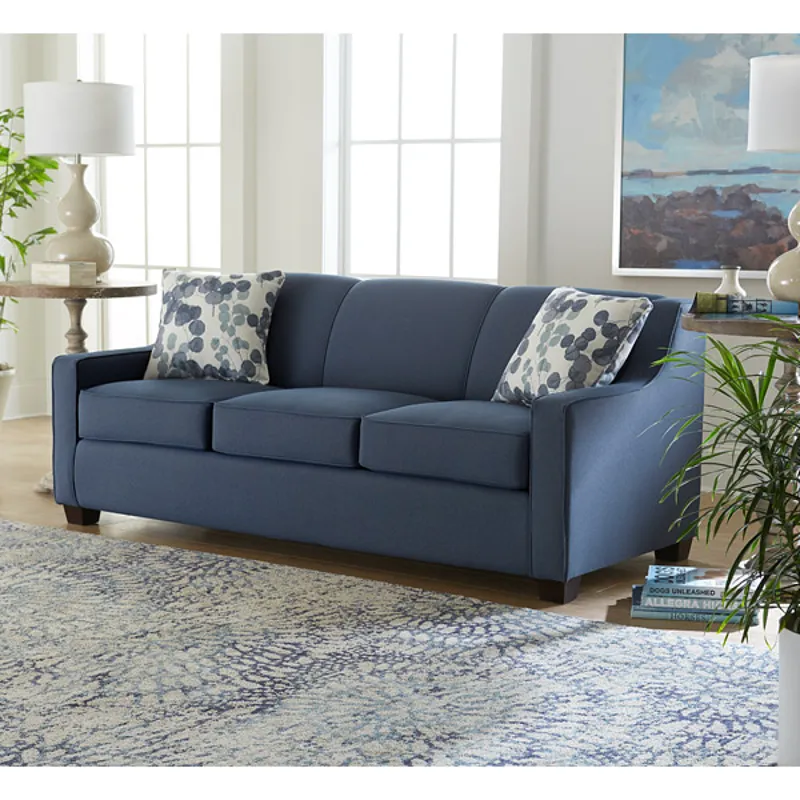 Fabric Queen Stationary Sofa Sleeper With Two(2 Pillows - Espresso