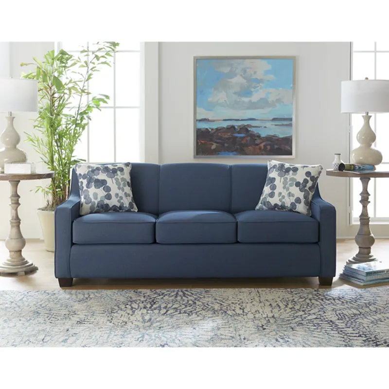 Fabric Queen Stationary Sofa Sleeper With Two(2 Pillows - Espresso