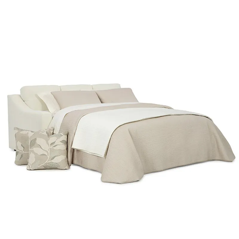 Fabric Queen Stationary Sofa Sleeper With Two(2 Pillows