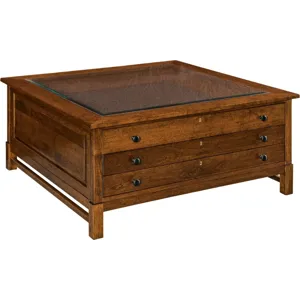 Bob Timberlake American Home Signature Glass Top Cocktail Table