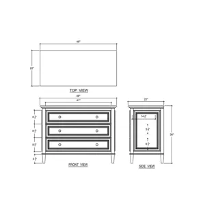 Vivienne 3 Drawer Dresser