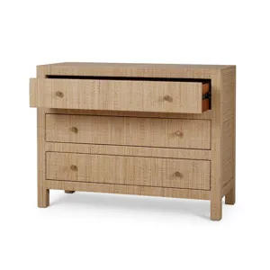 Kagu 3 Drawer Dresser w/ Rattan