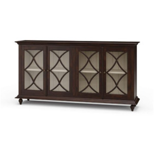 Hamilton 4 Door Buffet - Teak Brown & Putty