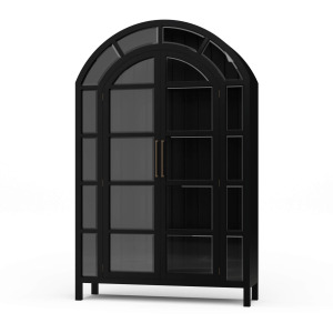Vannes 2 Door Display Cabinet - Batavia Black