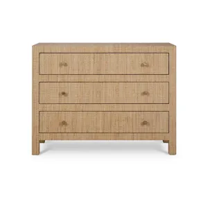 Kagu 3 Drawer Dresser w/ Rattan