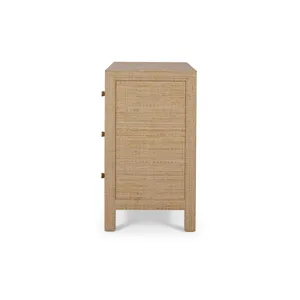 Kagu 3 Drawer Dresser w/ Rattan