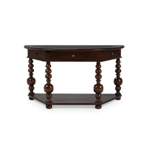 Soluna Demi Lune Table - Teak Brown
