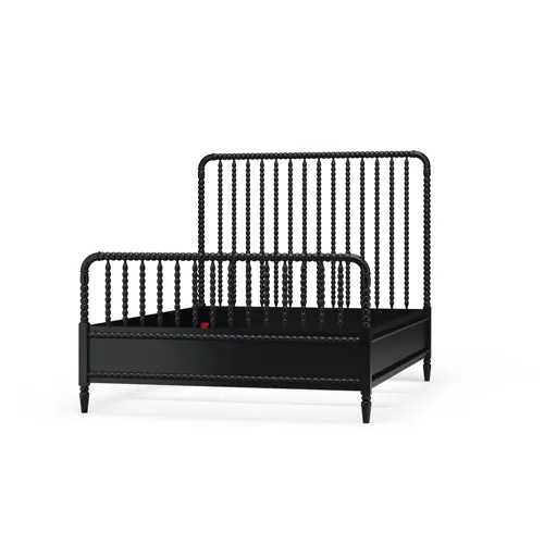 Cholet Queen Bed - Black Shiny