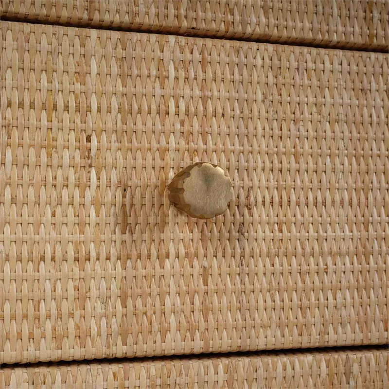 Kagu 3 Drawer Dresser w/ Rattan