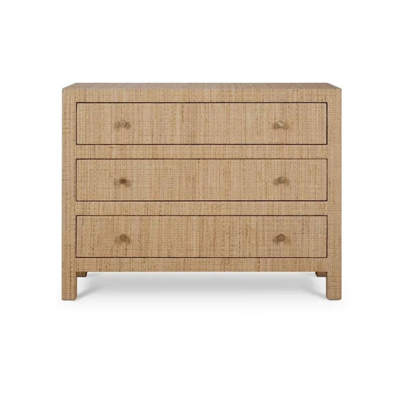 Kagu 3 Drawer Dresser w/ Rattan