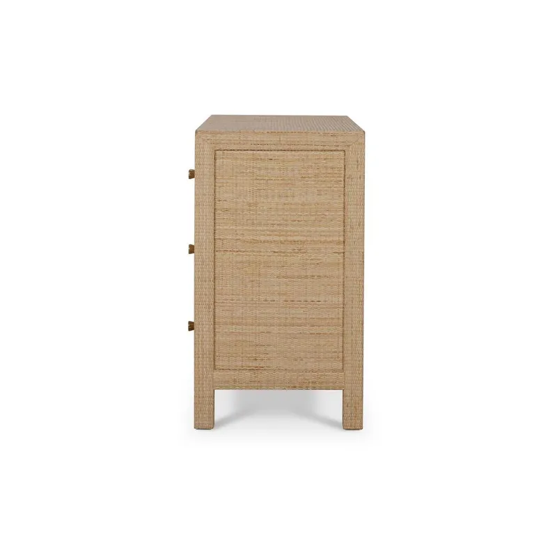Kagu 3 Drawer Dresser w/ Rattan