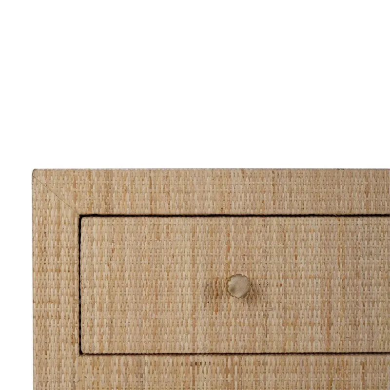 Kagu 3 Drawer Dresser w/ Rattan