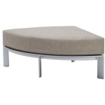 Quarter Round Ottoman, Loose Cushion