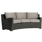Curved Sofa w/ Loose Cushions - Slim Back