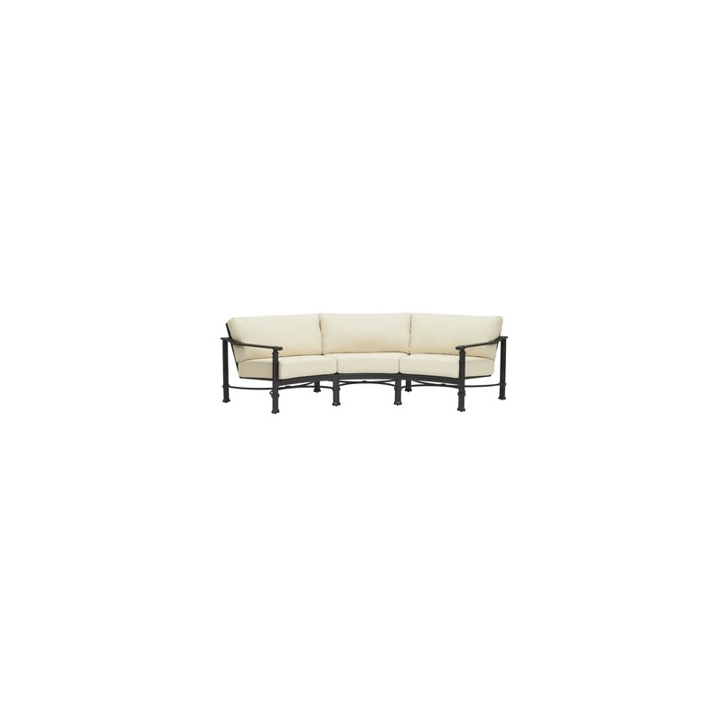 Curved Sofa w/ Loose Cushions