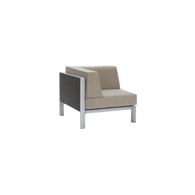 Corner Sectional w/ Woven Panel, Loose Cushions