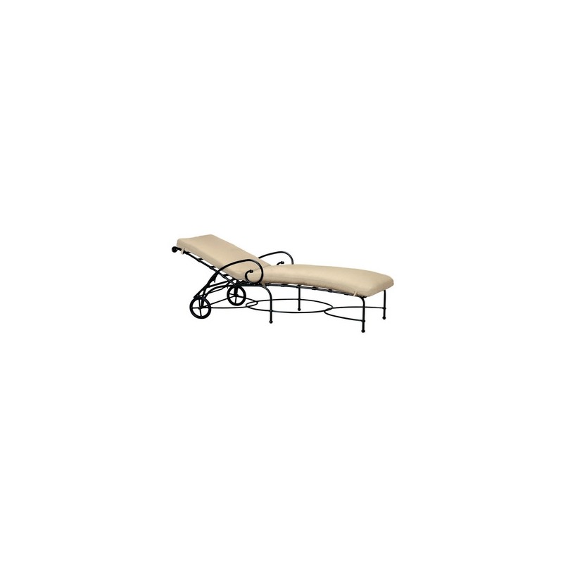Adjustable Chaise with wheels, Loose Cushion