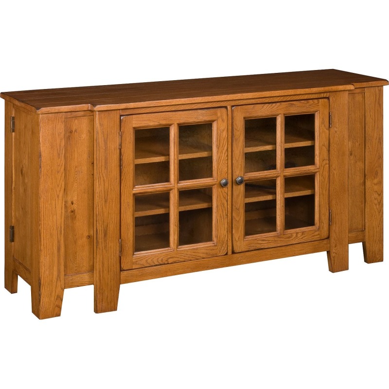 Attic Heirlooms Entertainment Console Natural Oak Stain By Broyhill