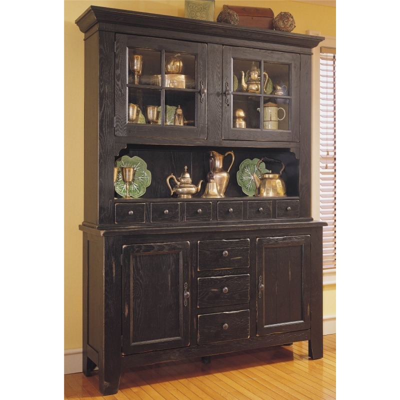 Attic Heirlooms China Door Hutch Antique Black By Broyhill Attic Heirlooms China Door Hutch Antique Black