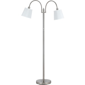 Gail Gooseneck Floor Lamp - Brushed Steel
