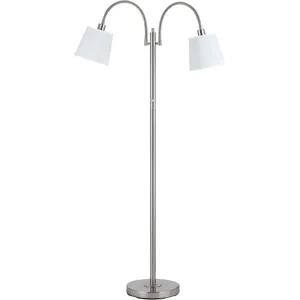 Gail Gooseneck Floor Lamp - Brushed Steel