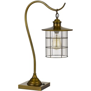Silverton Desk Lamp with Glass Shade