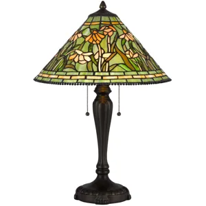 60w X 2 Milwood Tiffany Table Lamp