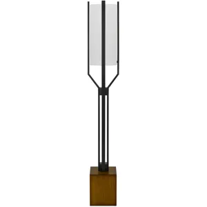 Woodsmere 60w Keene Metal Floor Lamp With Integrated Hardback Fabric Shade