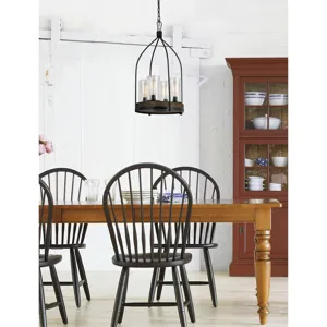 Iron & Wood Chandelier