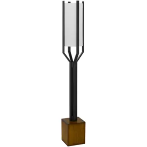 Woodsmere 60w Keene Metal Floor Lamp With Integrated Hardback Fabric Shade