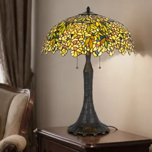 Sunburst Mosaic Tiffany Style Table Lamp