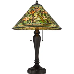60w X 2 Milwood Tiffany Table Lamp