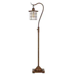 Silverton Floor Lamp With Glass Shade(Edison Bulb Included)