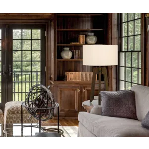 150w 3 Way Bilzen Ash Wood Tripod Table Lamp