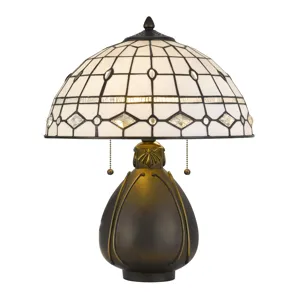 60w X 2 Tiffany Table Lamp