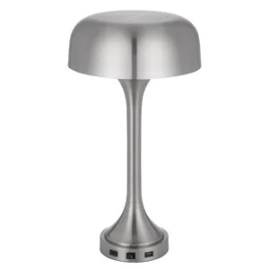 40w X 2 Mushroom Cloud Metal Desk Lamp With 1 USB And 1 Type C USB Charging Ports