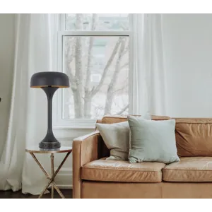 40w X 2 Mushroom Cloud Metal Desk Lamp With 1 USB And 1 Type C USB Charging Ports