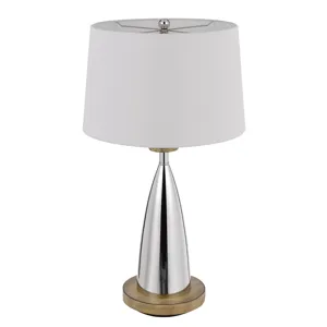 150w 3 Way Lockport Metal Table Lamp With Faux Wood Finish